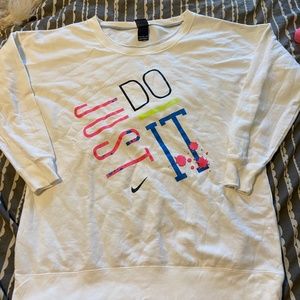White Nike sweatshirt